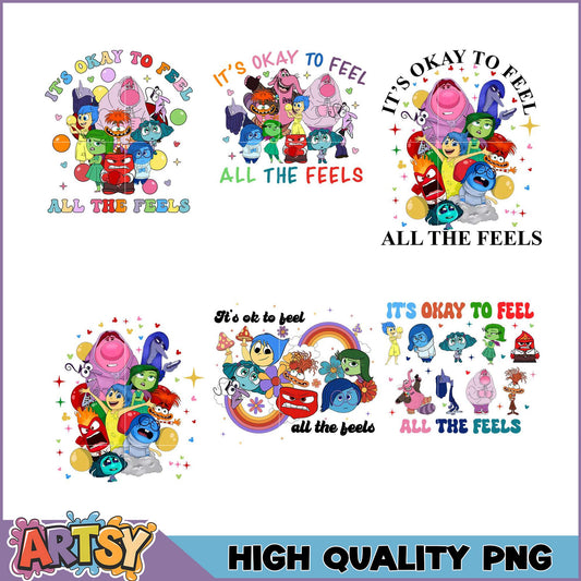 Inside Out PNG Bundle All The Feels Designs