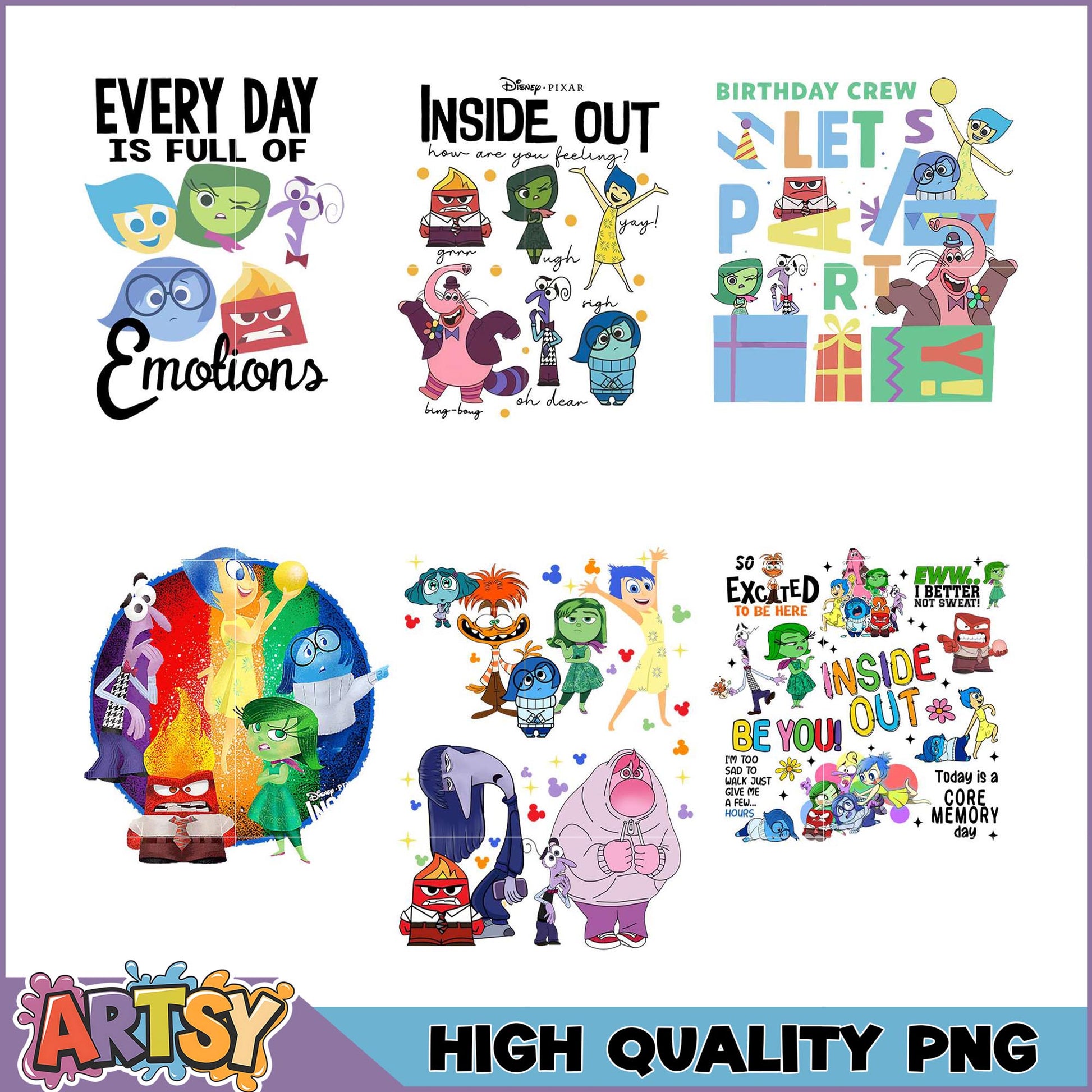 Inside Out PNG Bundle High Quality Graphics