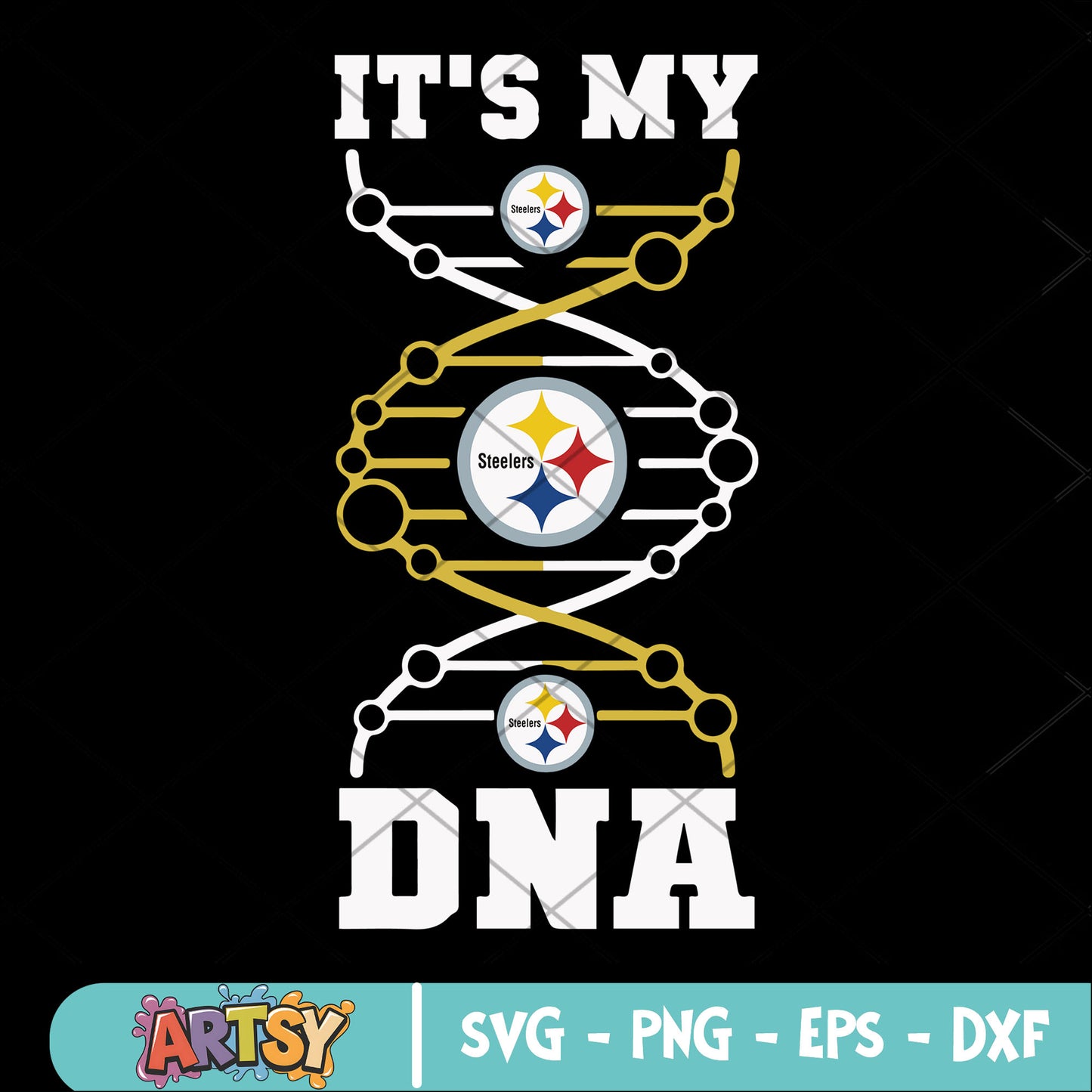 Its in my dna svg, pittsburgh steeler svg, nfl teams svg