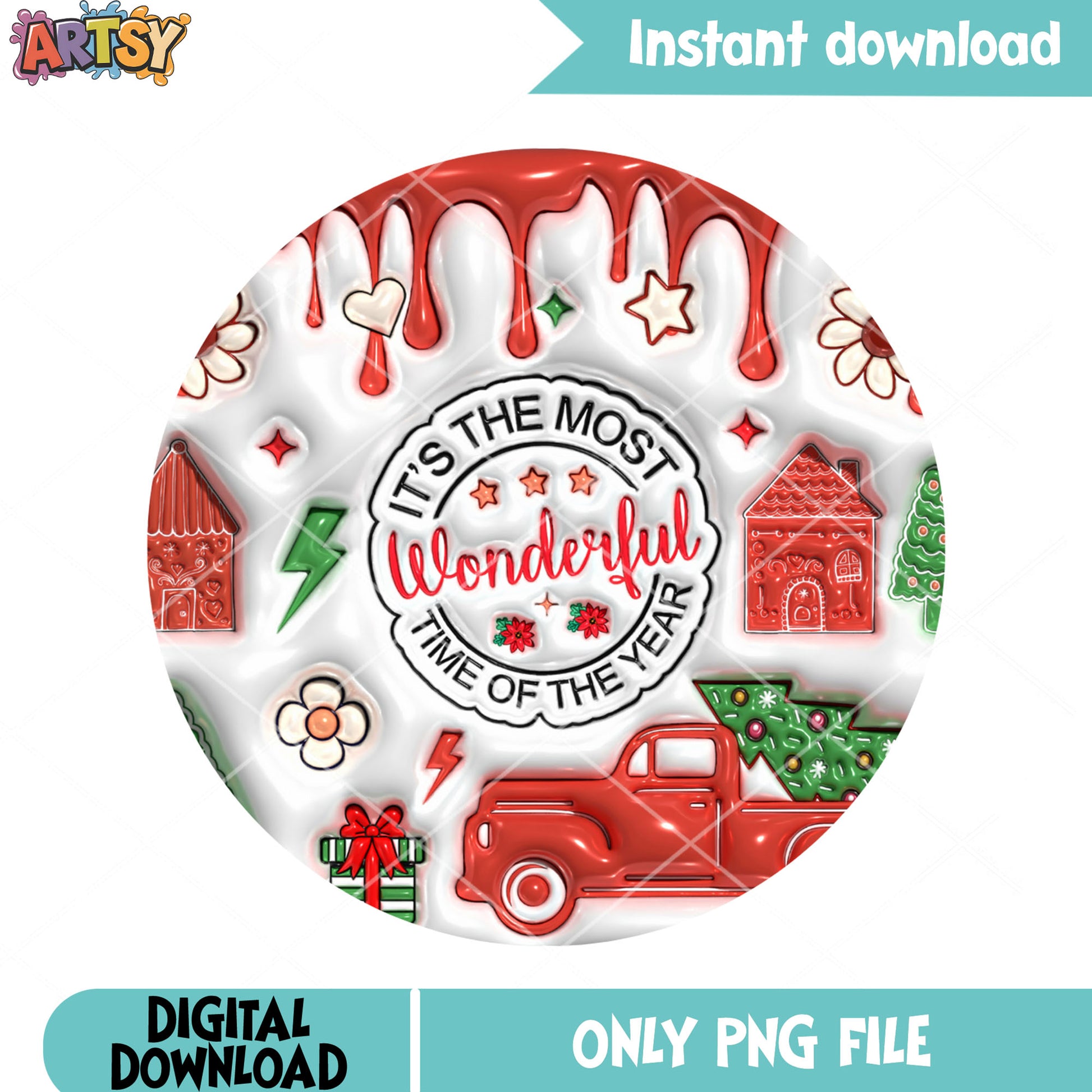 Its the wonderful time retro png, festive christmas png, groovy png