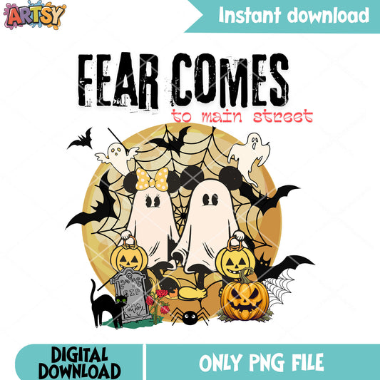 Jack a lantern spider web png, ghost costume png, scary halloween png