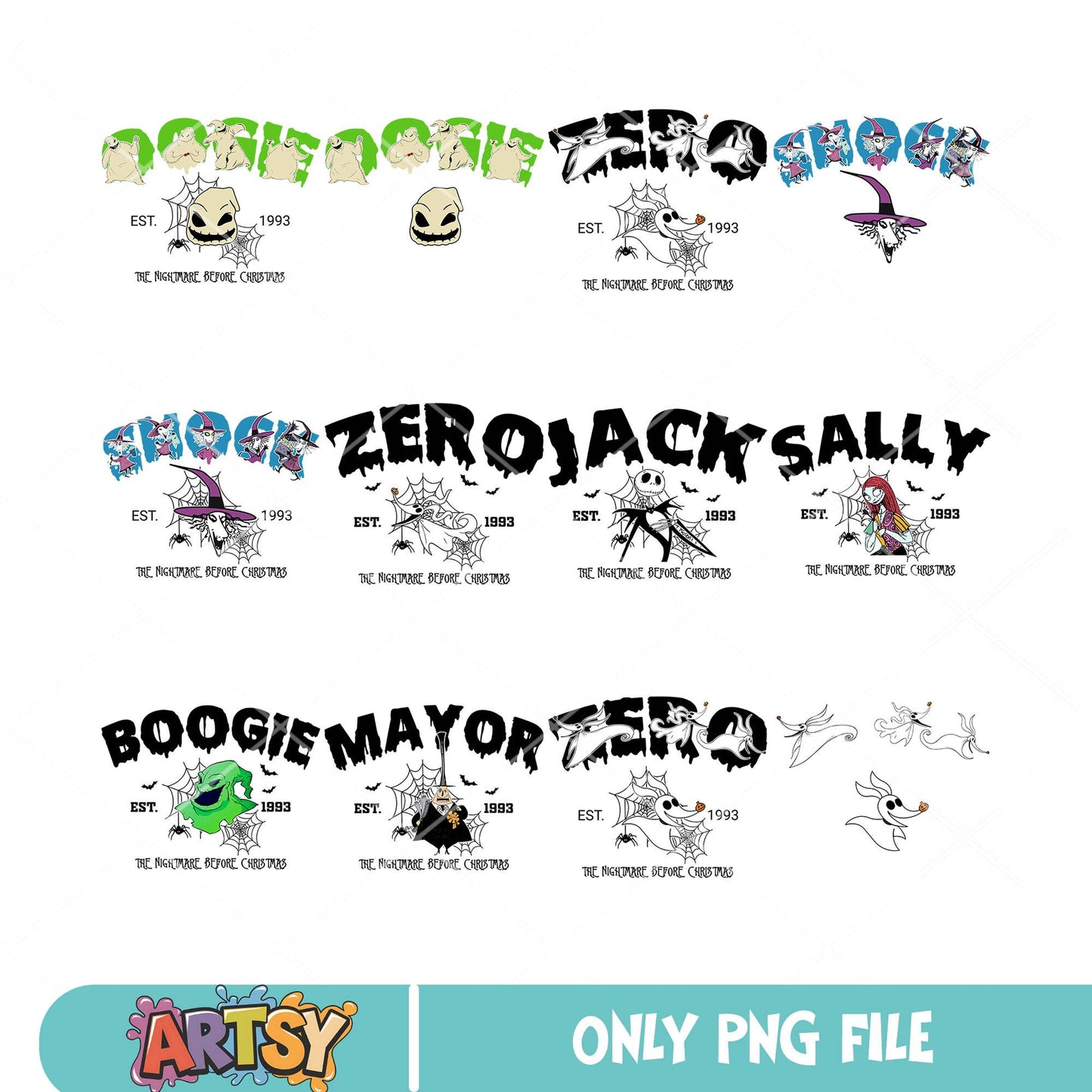 Jack friends est png bundle, jack skellington png, halloween jack png