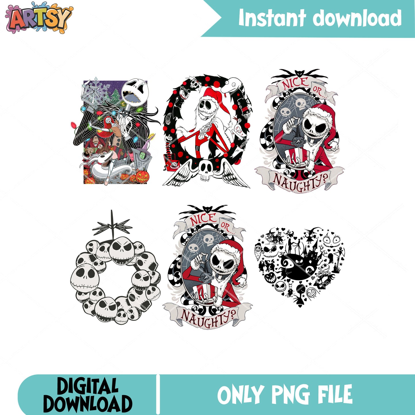 Jack nightmare before christmas png bundle, jack skellington png