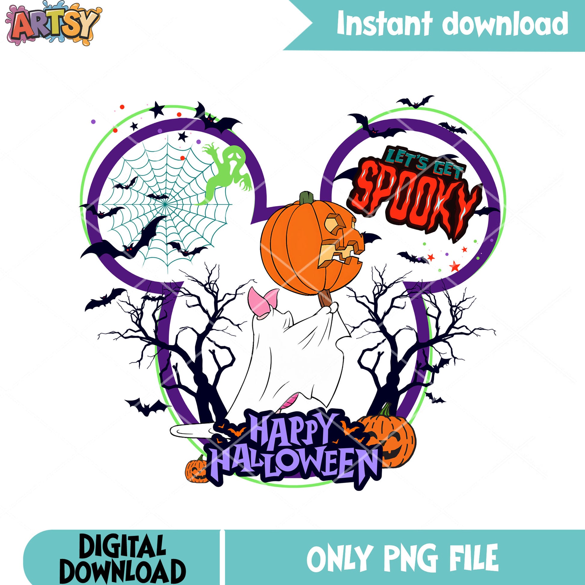 Jack o lanten png, winnie the pooh character png, halloween costume png