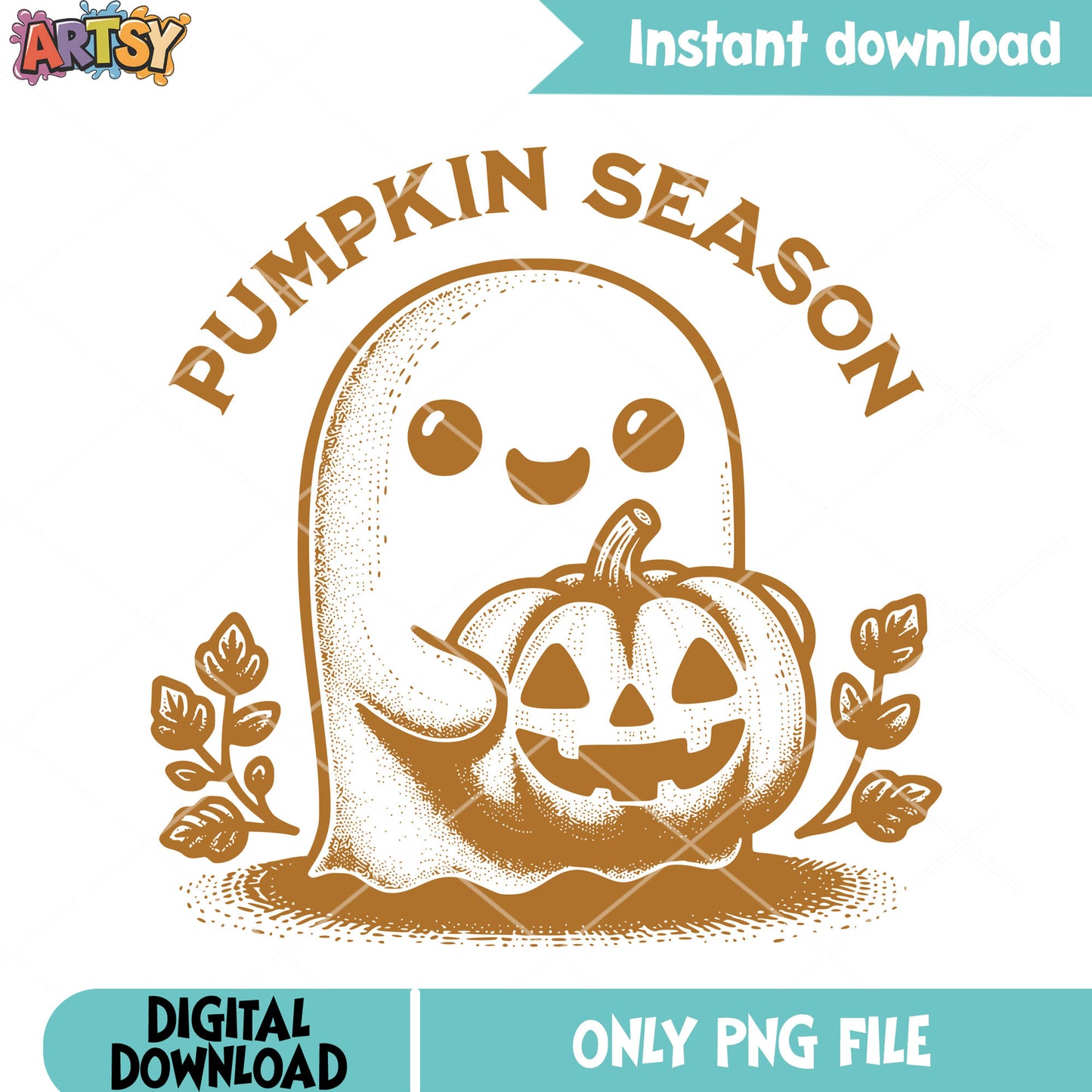 Jack o lantern ghost png, pumpkin season png, scary halloween png