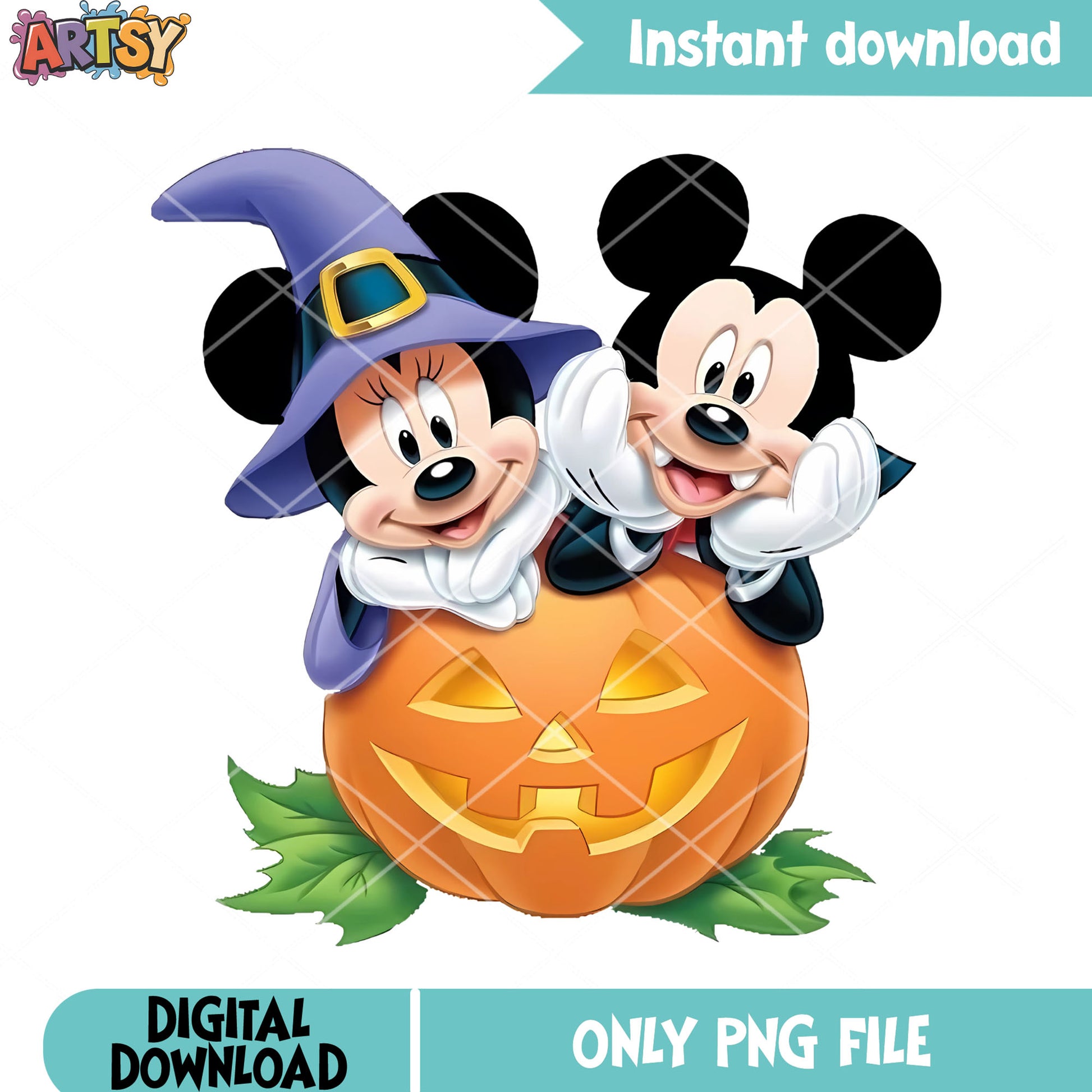 Jack o lantern png, mickey and minnie mouse​ png, disney halloween png