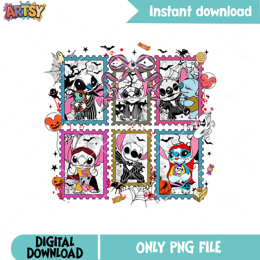 Jack skellington family stitch costume png, stitch halloween costume png
