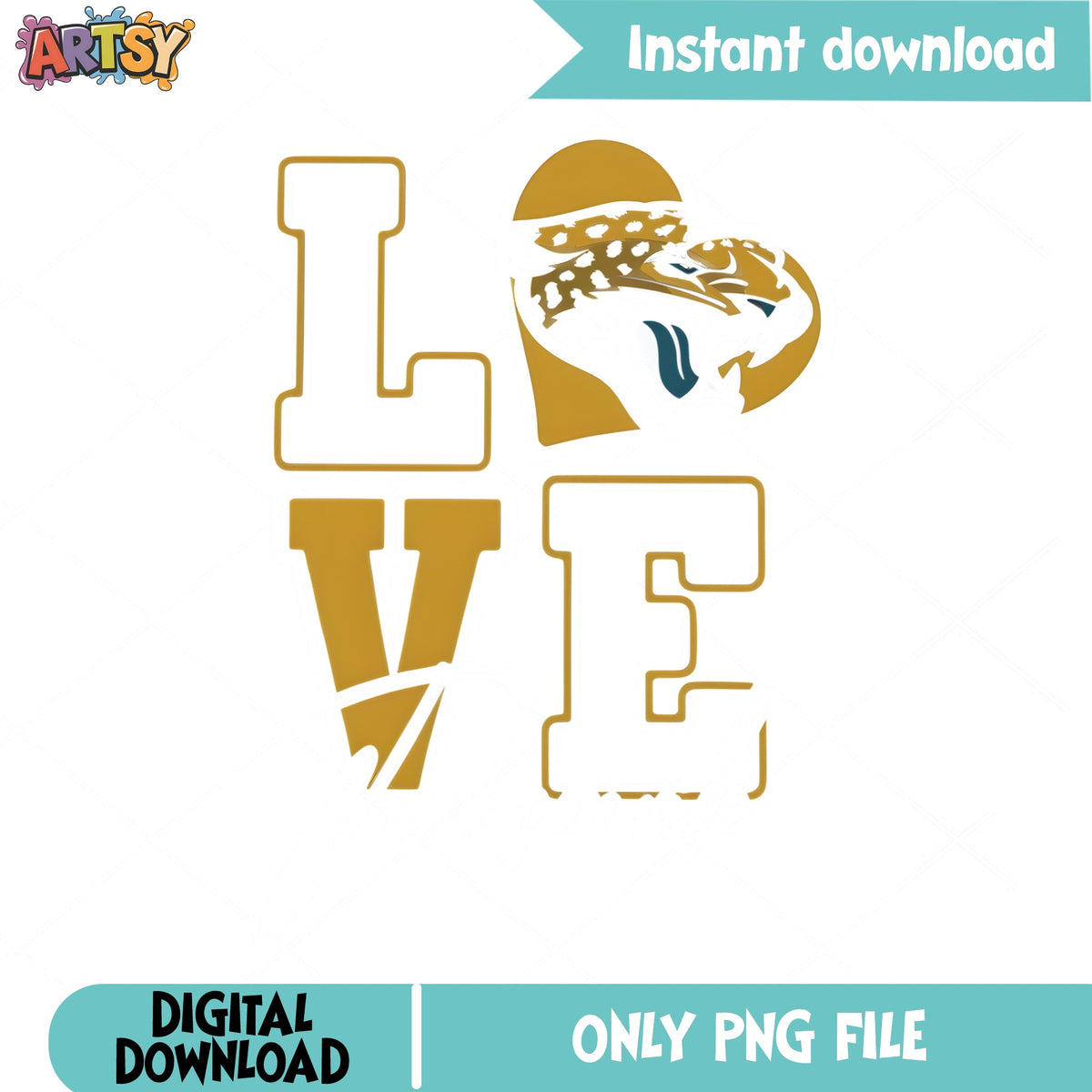 Jacksonville Jaguars Love PNG, NFL Football Fan Shirt, PNG