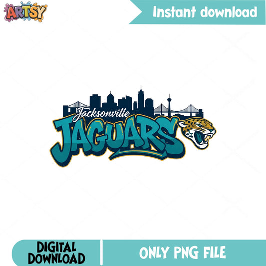 Jacksonville Jaguars PNG, NFL Football Skyline, Sports Team PNG