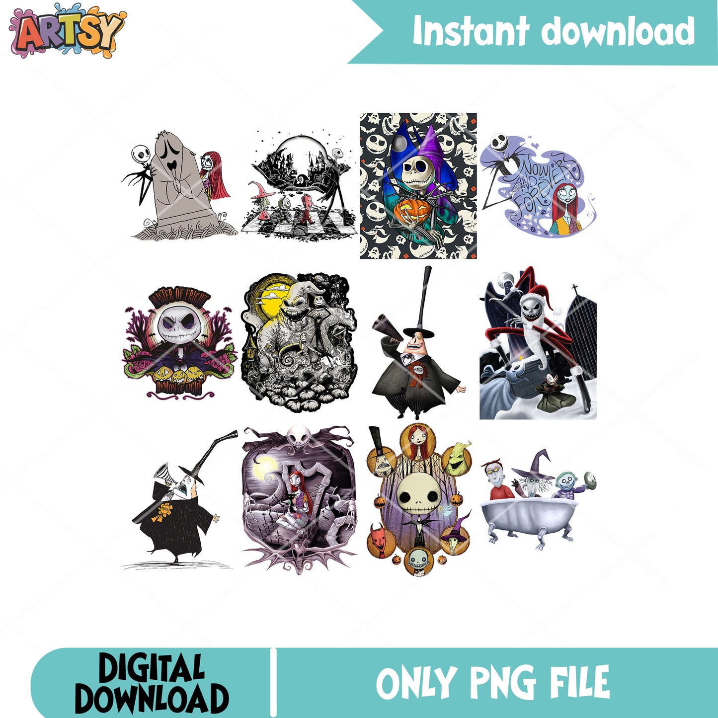 Jack the horror png bundle, jack skellington png, halloween jack png