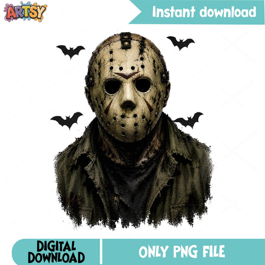 Jason Voorhees Halloween PNG, Horror Movie PNG, Scary Mask PNG