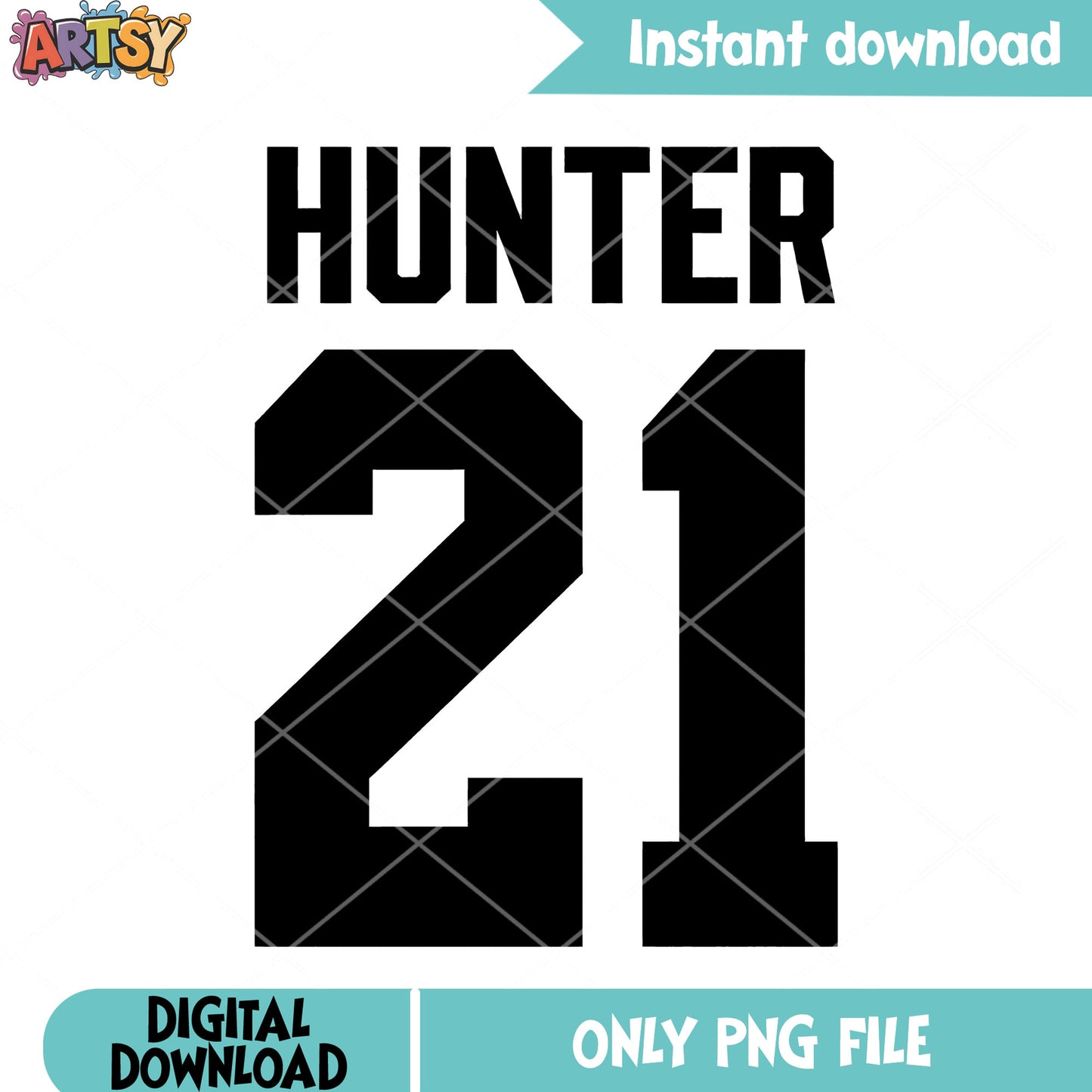 Jersey Number 21 hunter png