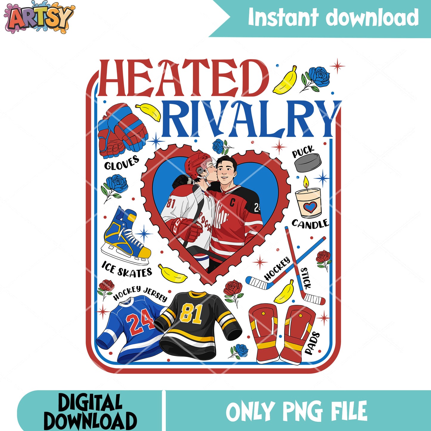 Jersey love heart stamp png, connor storrie png, hockey jersey png