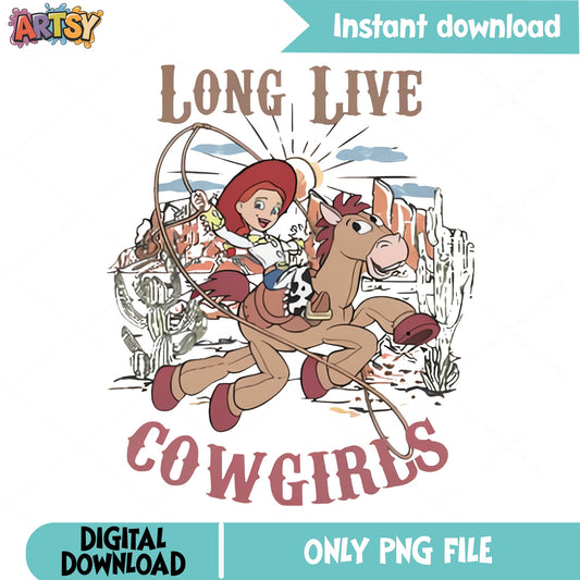 Jessie Long Live Cowgirls PNG, Toy Story PNG, Disney PNG