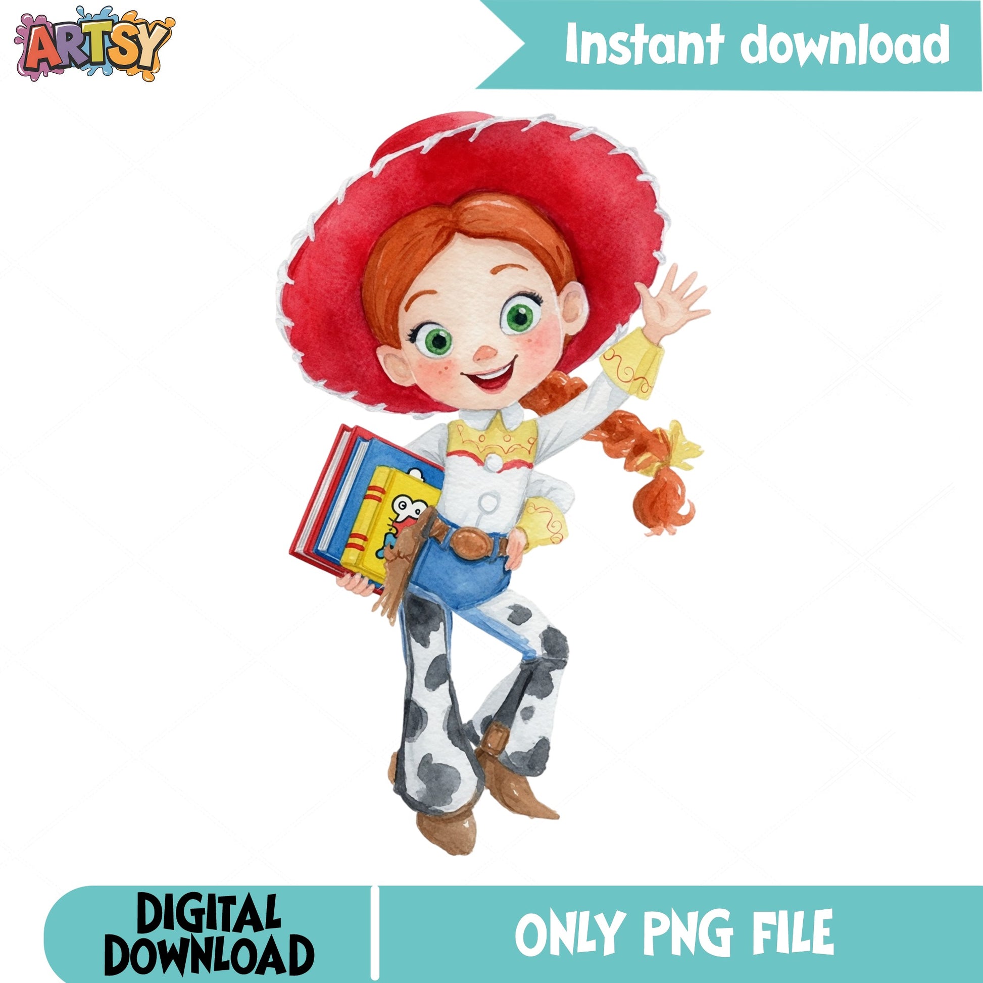 Jessie Toy Story Back To School PNG, Disney PNG, Cowgirl PNG