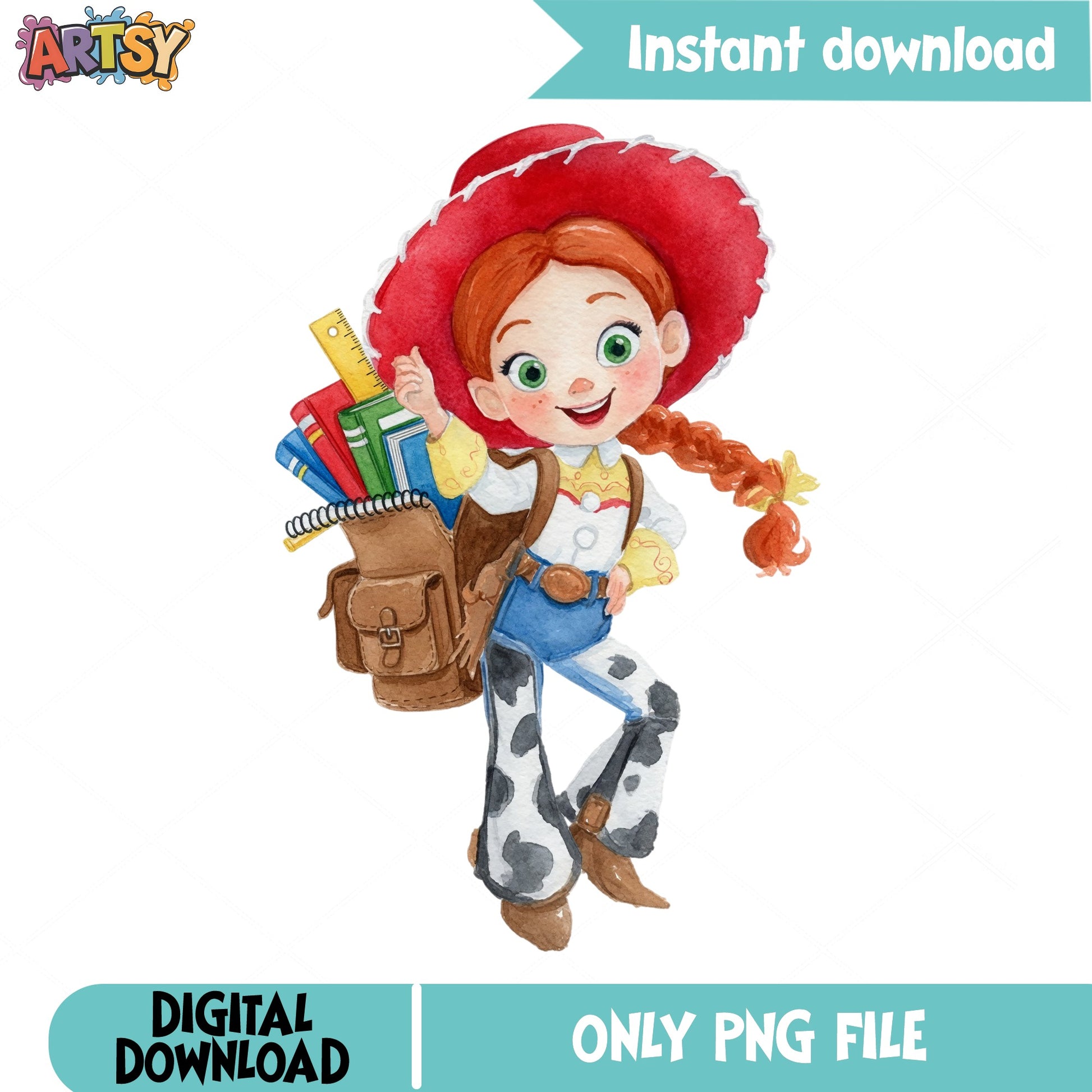 Jessie Toy Story Back To School PNG, Disney PNG, Toy Story PNG