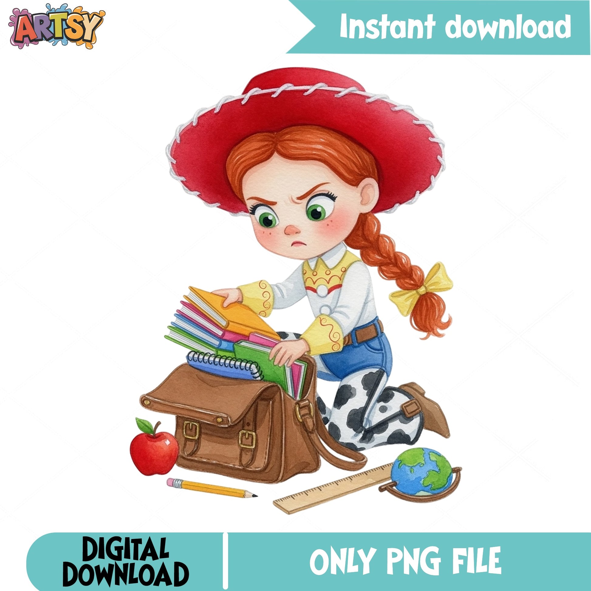 Jessie Toy Story Back To School PNG, Disney Pixar PNG, School PNG