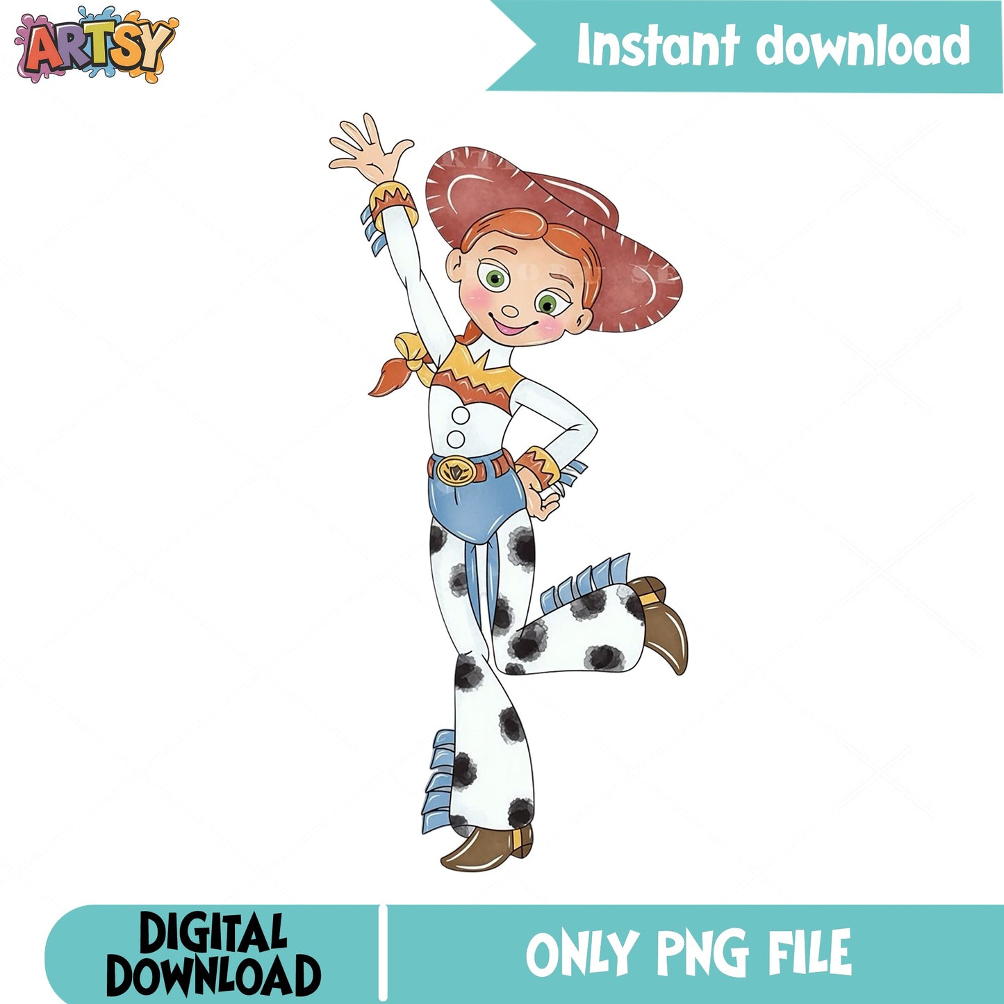 Jessie Toy Story PNG, Disney Pixar Clipart, Cowgirl PNG