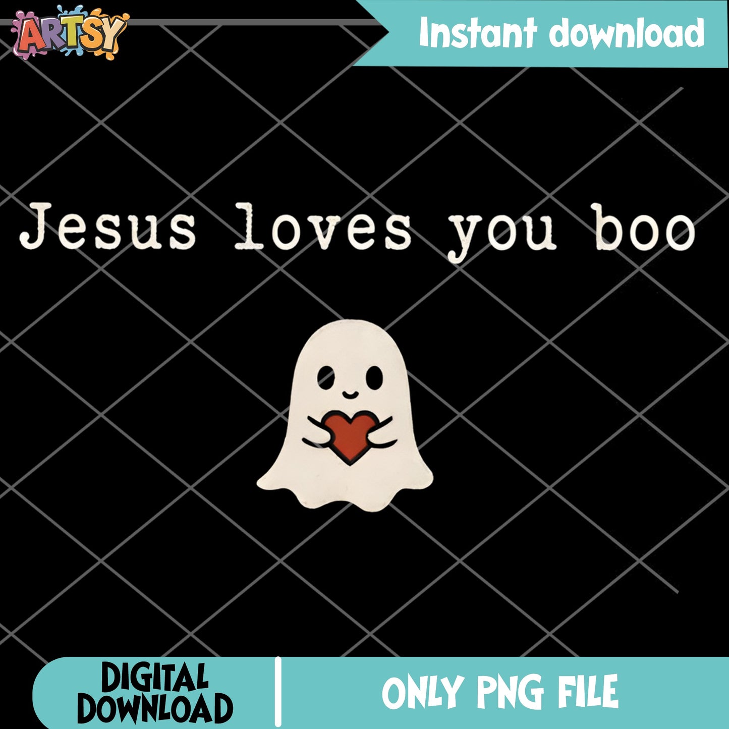 Jesus Loves You Boo Ghost PNG, Halloween Christian PNG, Cute Ghost PNG