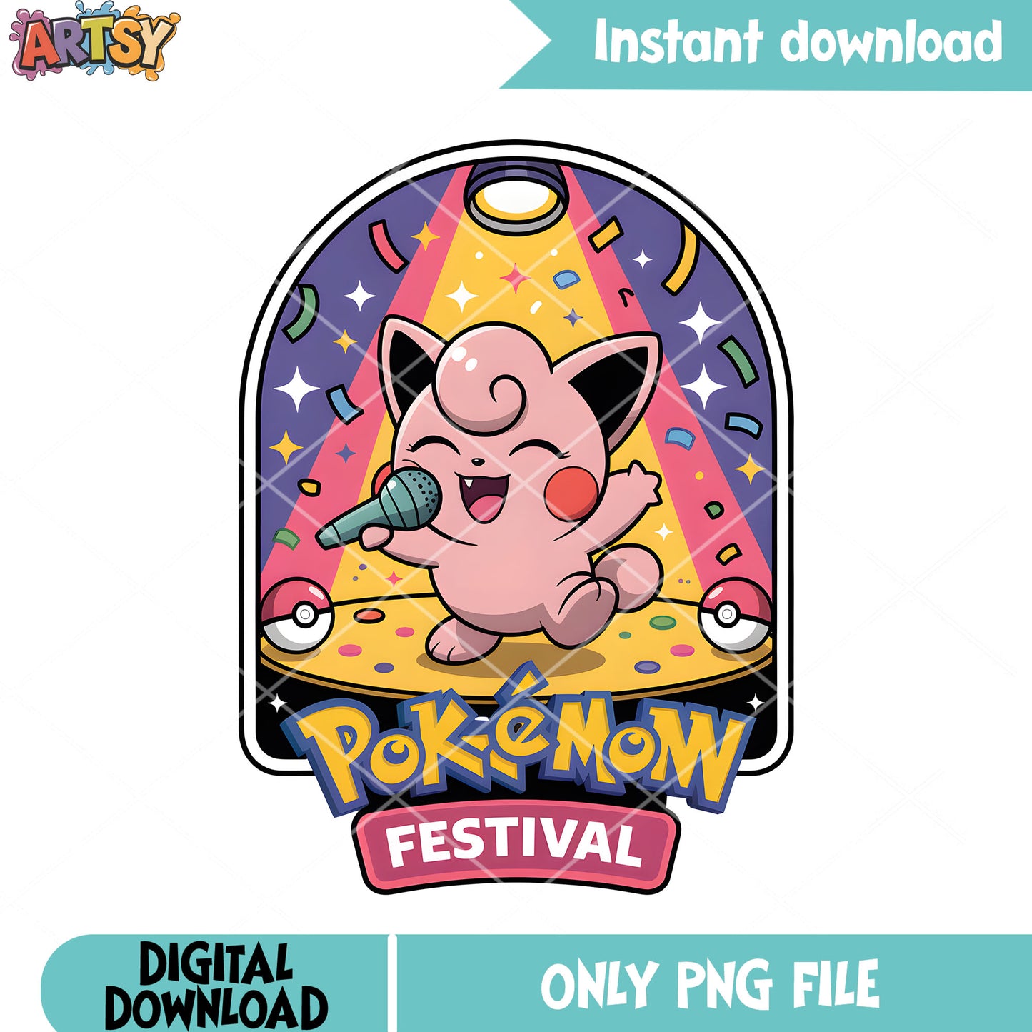 Jigglypuff festival png, pokemon card png, pokemon jigglypuff png