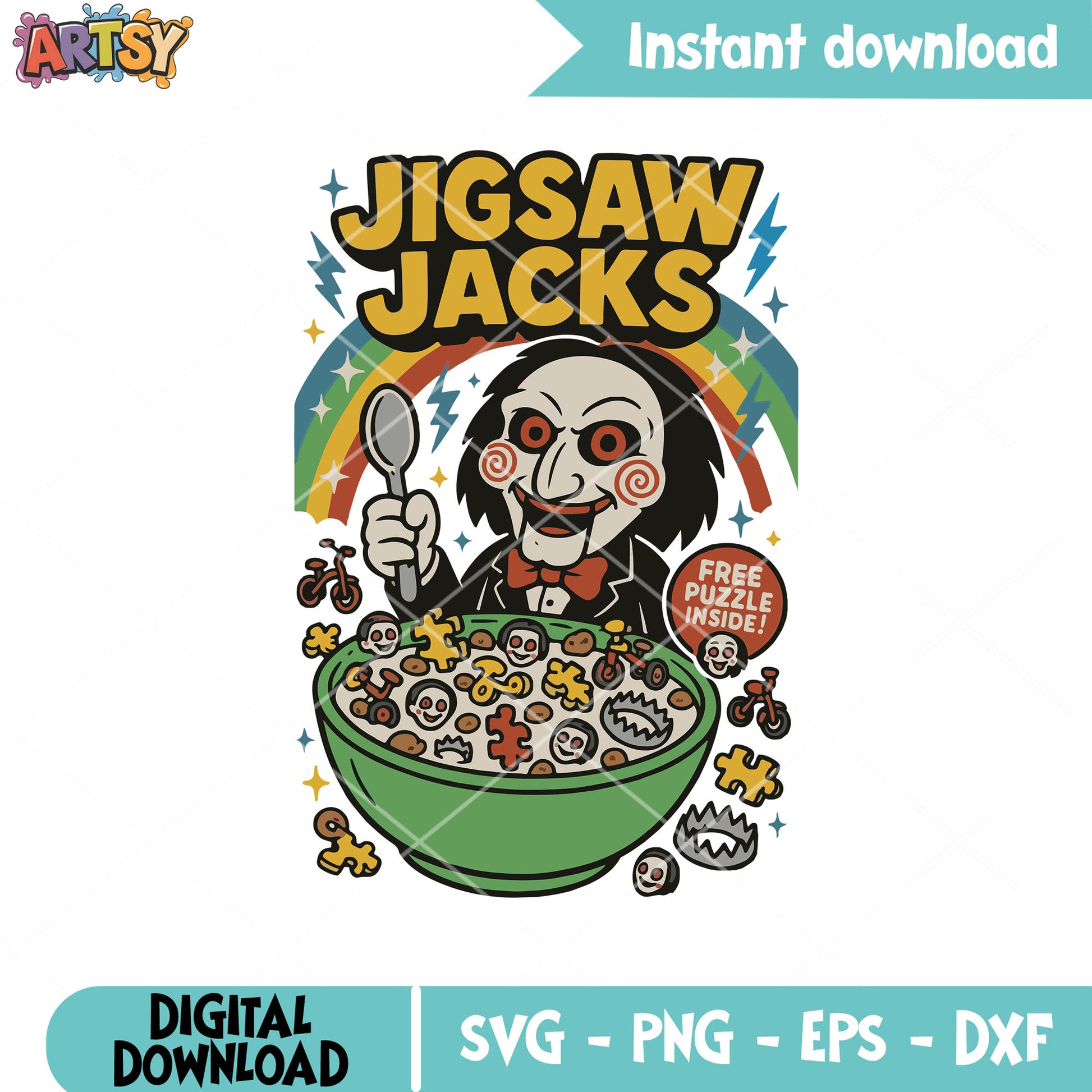 Jigsaw jacks halloween svg, jigsaw horror svg, jigsaw funny​ svg