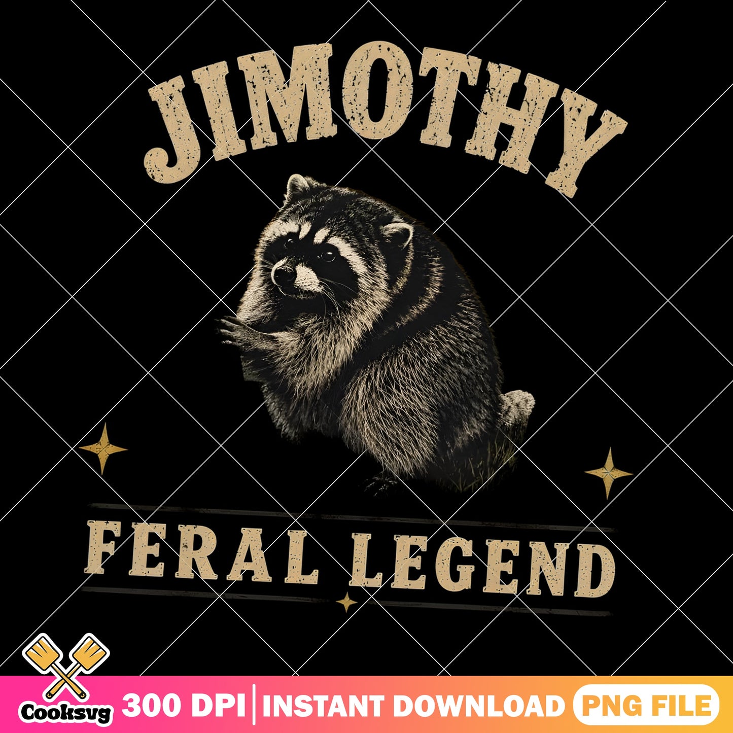 Jimothy Feral Legend Raccoon PNG, Funny Raccoon PNG, Meme PNG