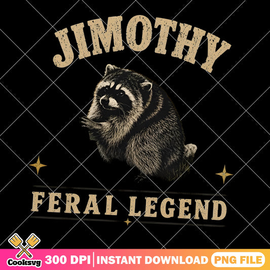 Jimothy Feral Legend Raccoon PNG, Funny Raccoon PNG, Meme PNG