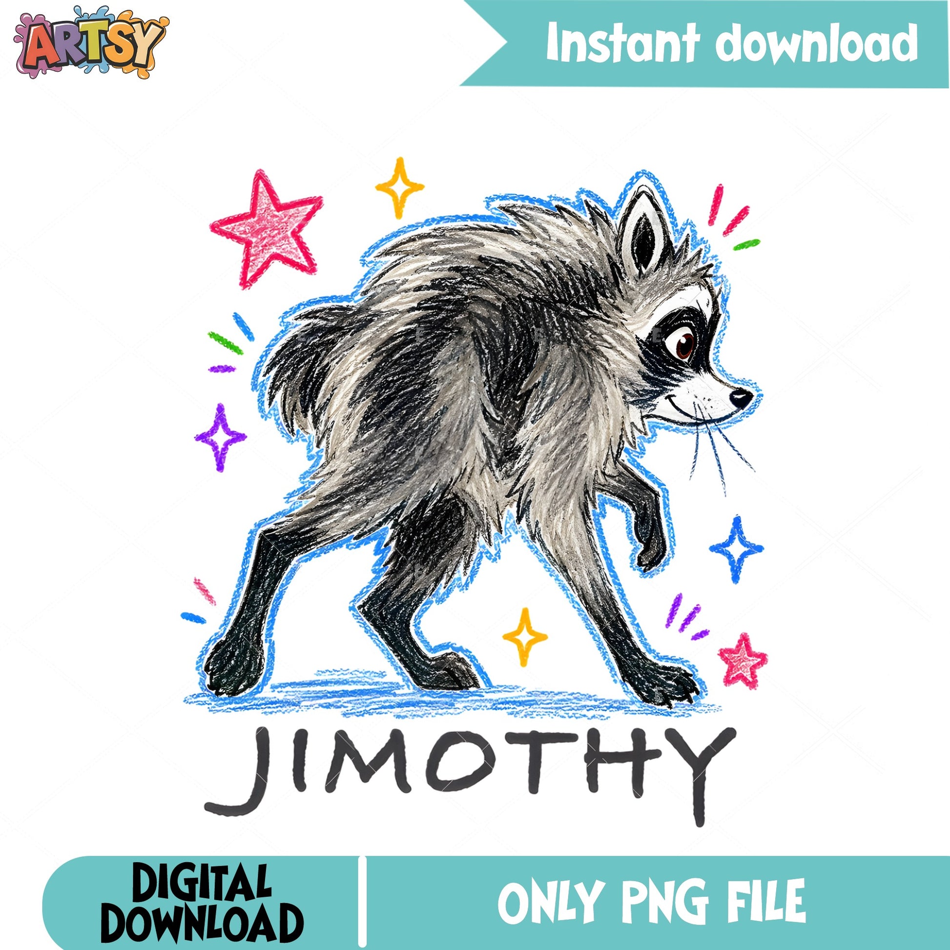 Jimothy Raccoon PNG, Funny Raccoon Clipart, Raccoon Lover PNG