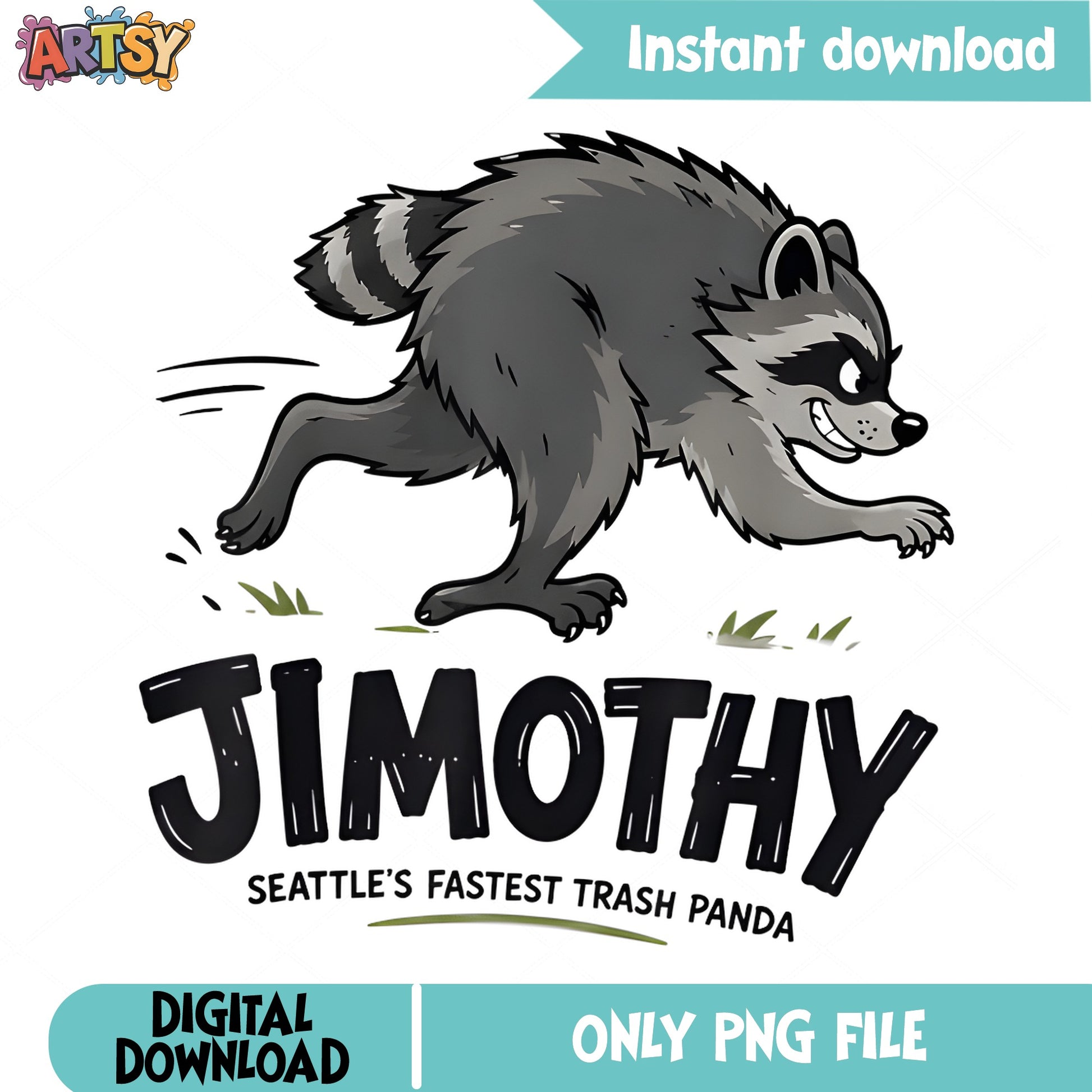 Jimothy Raccoon Trash Panda PNG, Funny Raccoon PNG, Seattle PNG