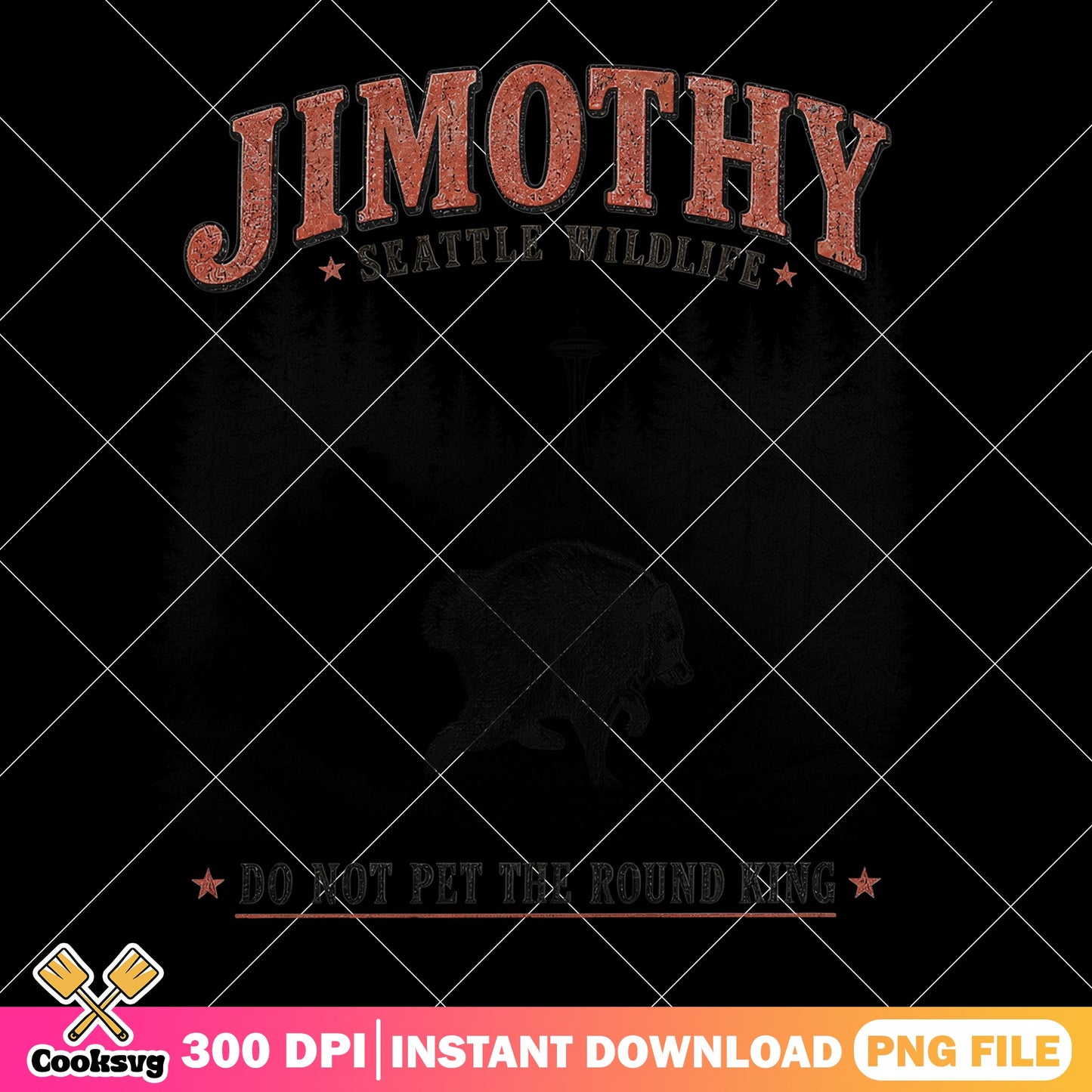 Jimothy Seattle Wildlife PNG, Do Not Pet Round King, Dachshund PNG
