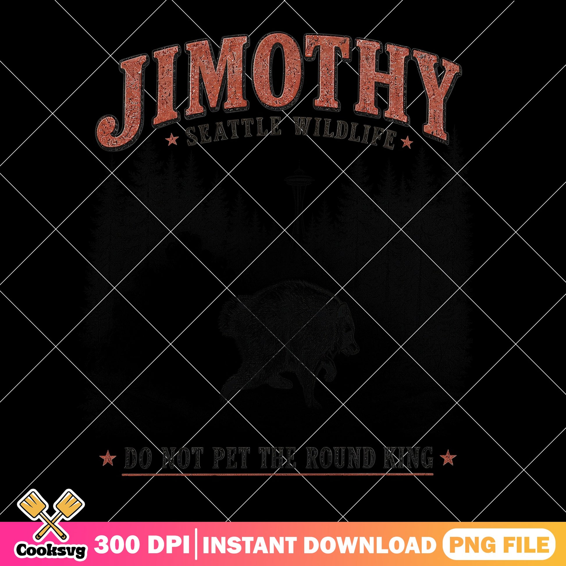 Jimothy Seattle Wildlife PNG, Do Not Pet Round King, Dachshund PNG