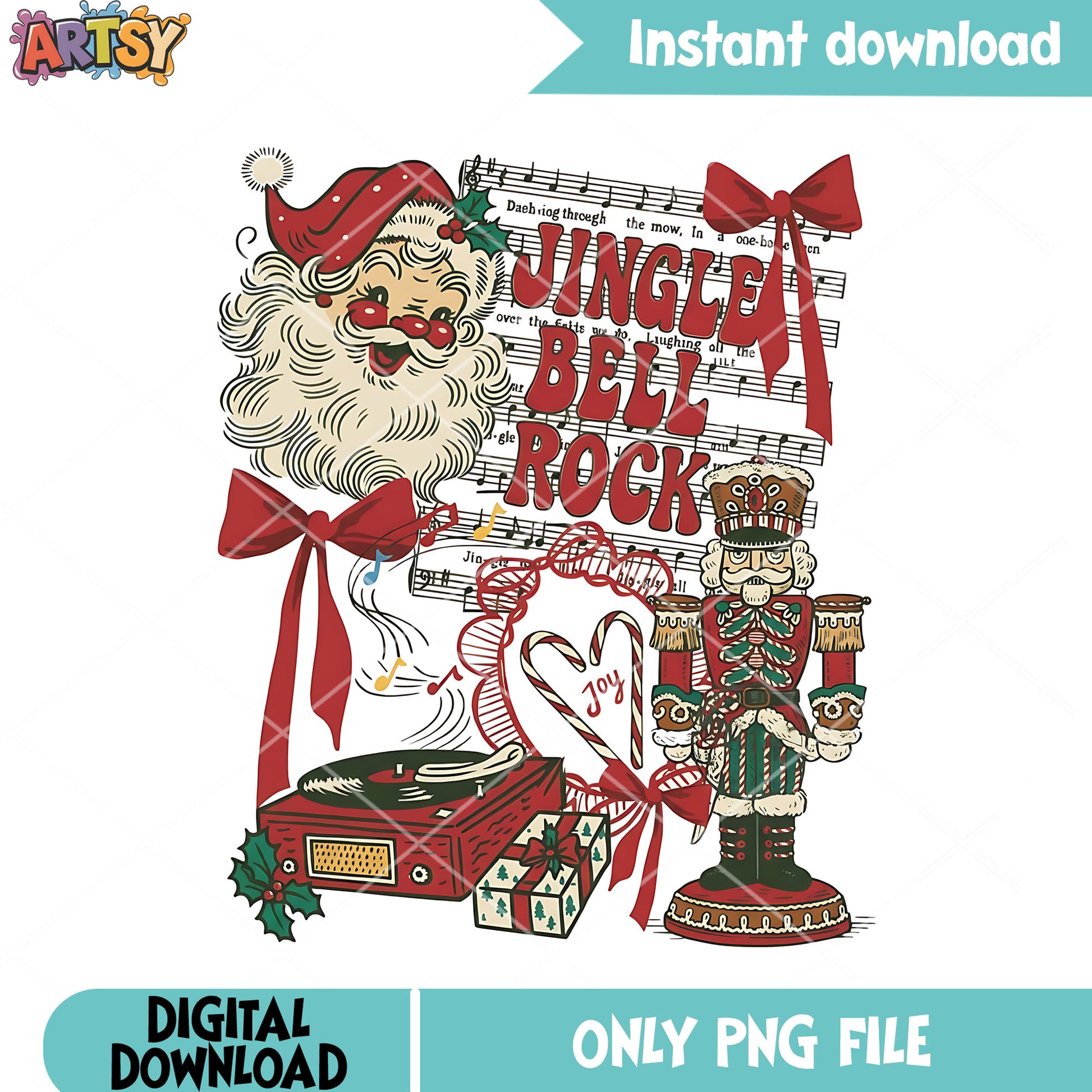 Jingle bell rock png, nut cracker png, merry christmas png