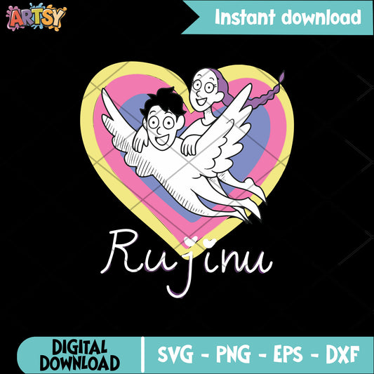 Jinu and ruji love kpop svg, jinu saja svg, kpop demon hunters svg