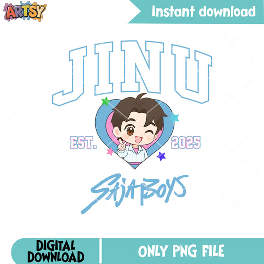 Jinu chibi saja est png, saja boys band png, kpop demon hunters png