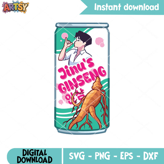 Jinu ginseng soda svg, jinu soda pop svg, saja boys svg
