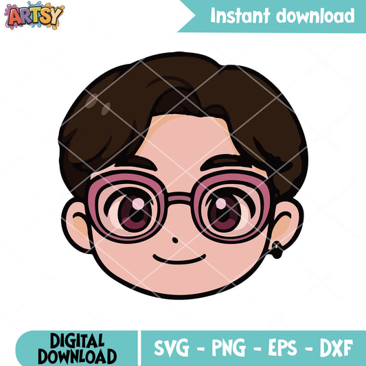 Jinu saja head svg, kpop demon huntes svg, saja boys band svg