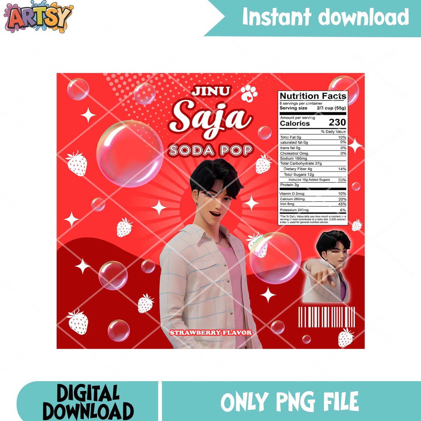 Jinu soda pop kpop png, kpop demon hunters png, saja jinu png