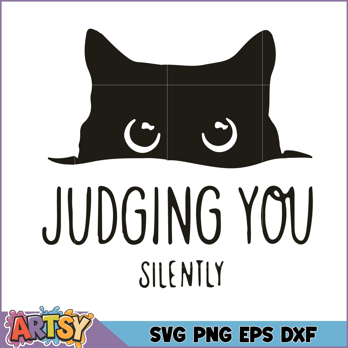 Judging You Silently Cat SVG