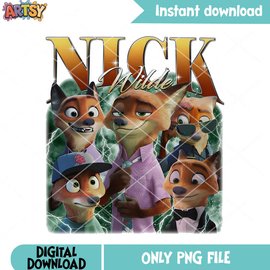 Judy hopps priscilla png, style tshirt png, collage design png