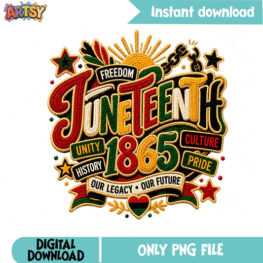 Juneteenth 1865 Freedom PNG, Black History Pride PNG, Unity Culture PNG