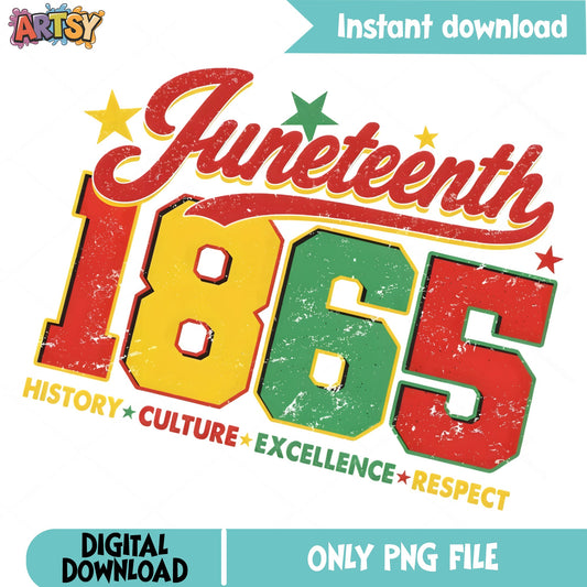 Juneteenth 1865 PNG, Black History Culture Excellence, Juneteenth PNG