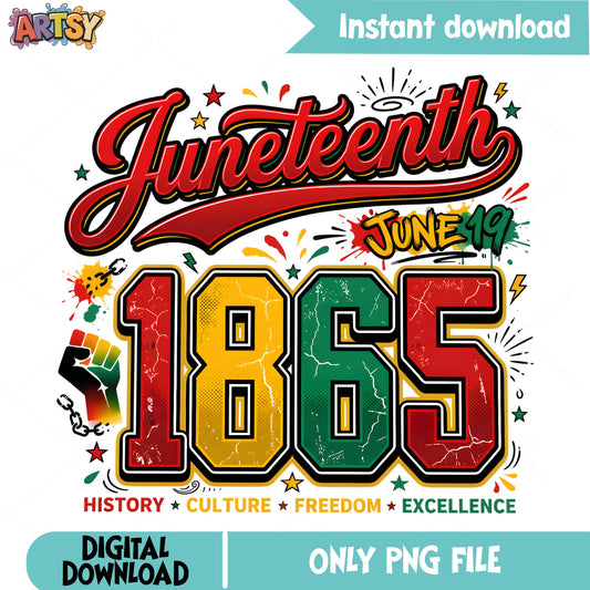 Juneteenth 1865 PNG, Black History Freedom PNG, June 19 PNG
