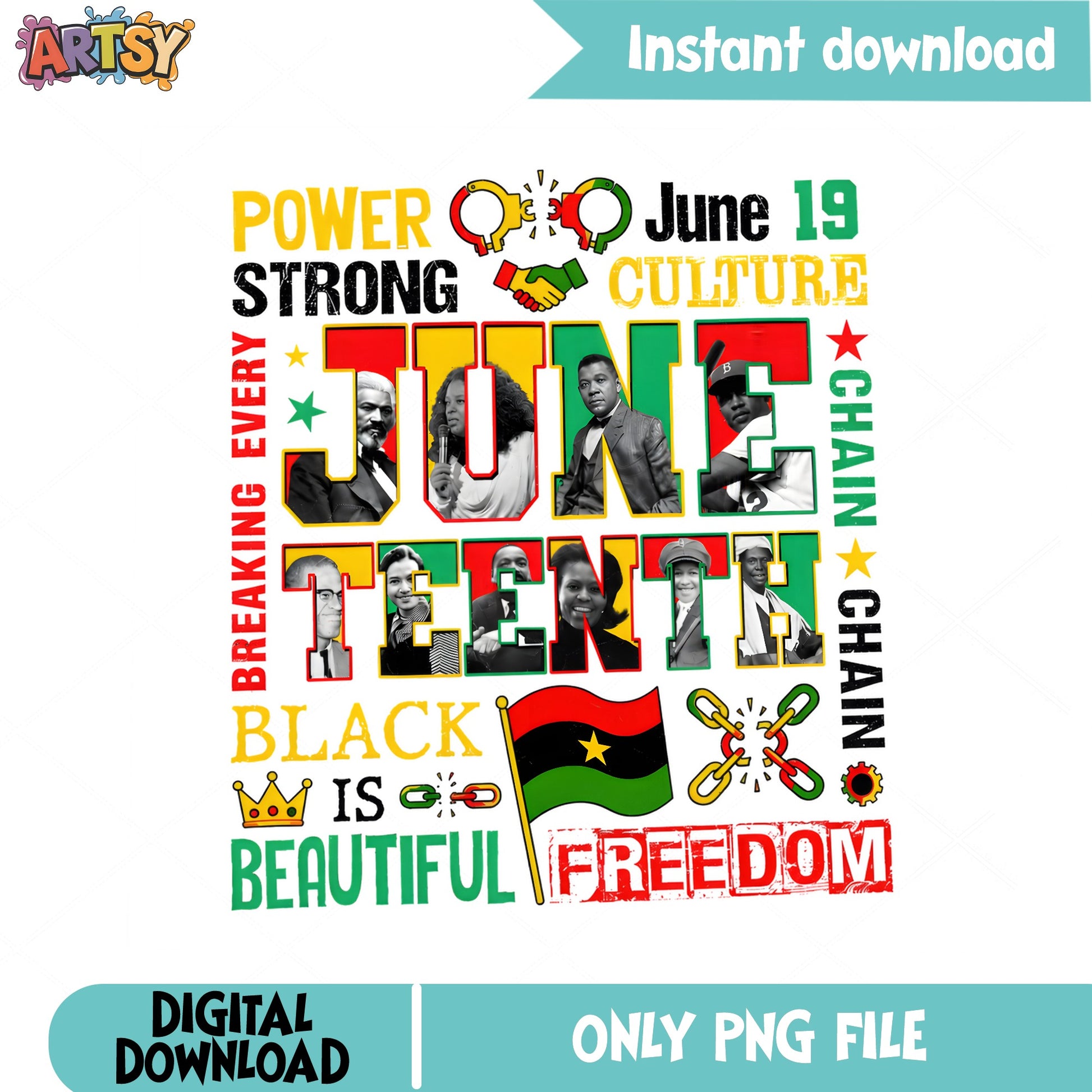 Juneteenth Black History Freedom PNG, June 19 PNG, Black Is Beautiful PNG