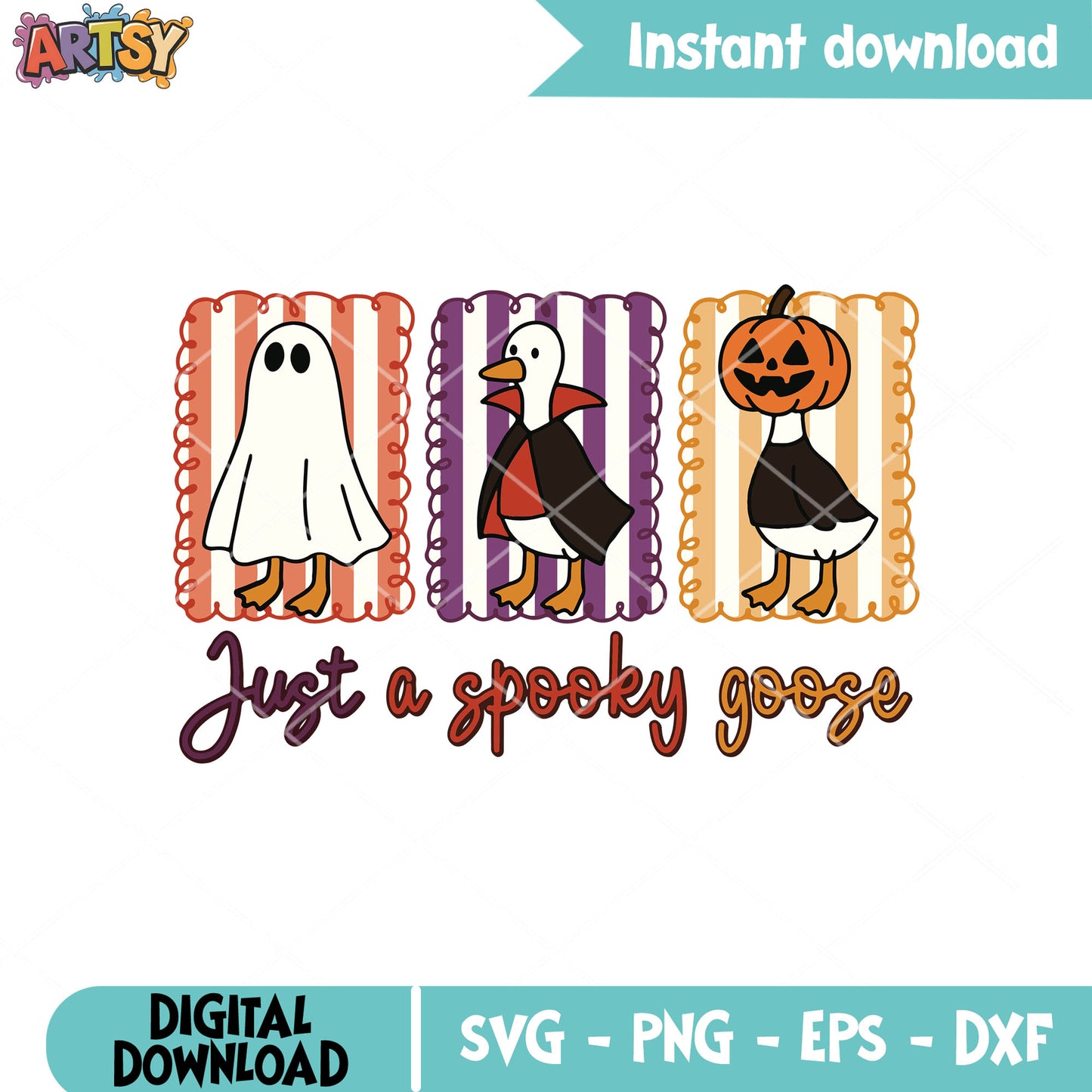 Just a spooky silly goose svg, spooky season svg, spooky goose​ svg
