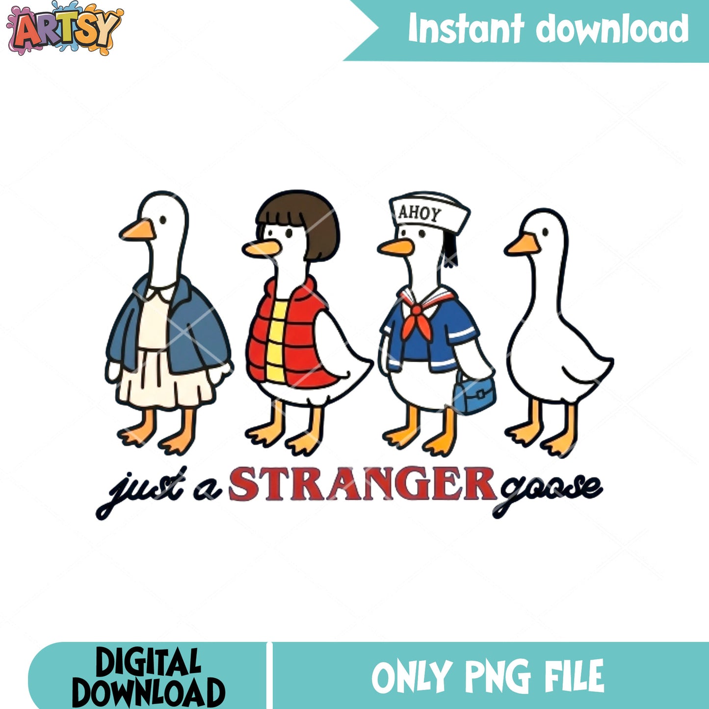 Just a stranger goose png, netfix series png, stranger things ​​png