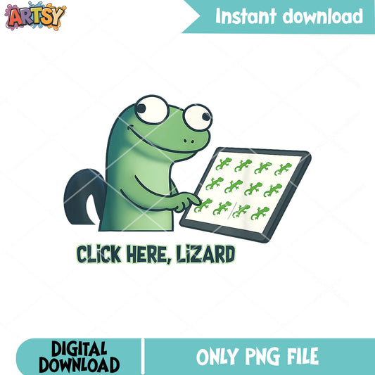 Just click here lizard png, lizard button meme png, lizard meme png