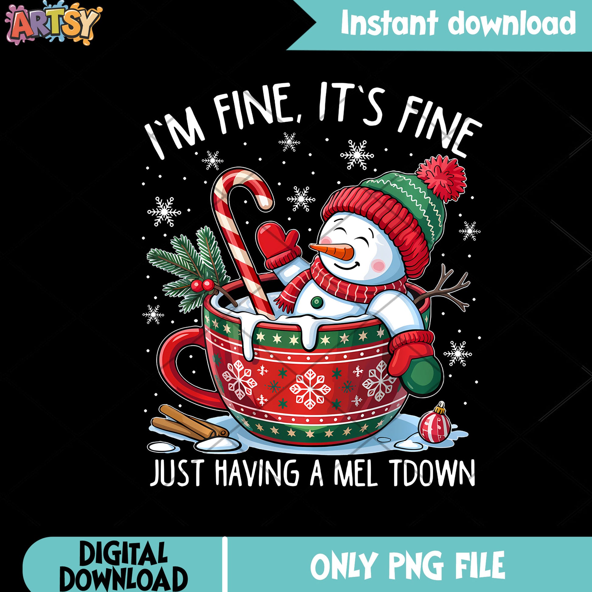 Just having a meltdown png, snowman png, merry christmas png
