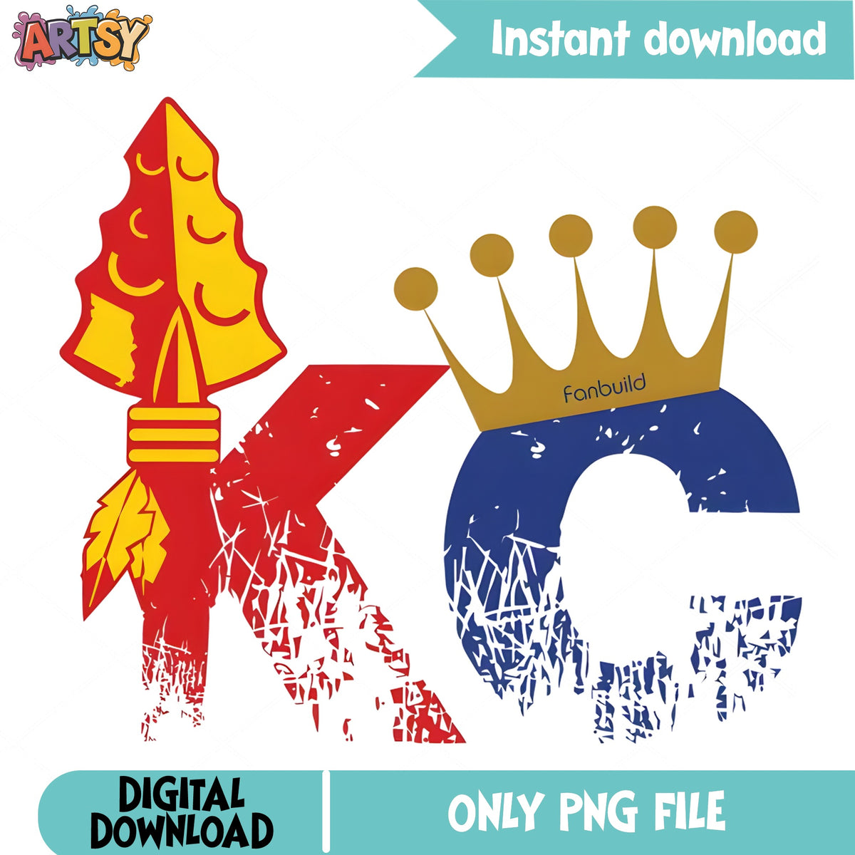 KC Chiefs Kingdom Crown PNG, Kansas City Football PNG, NFL Fan PNG