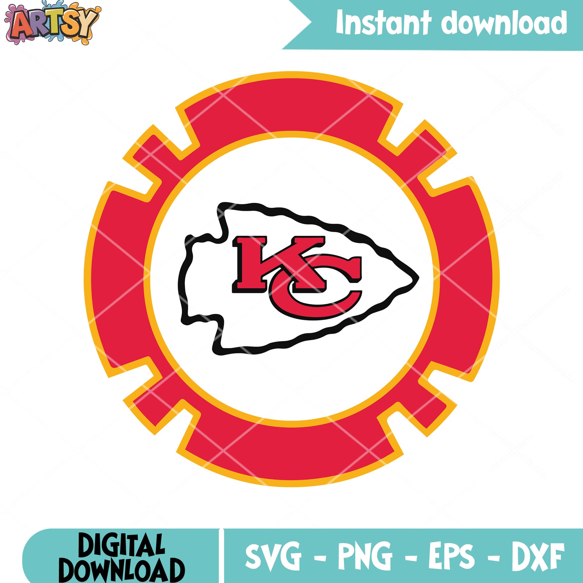 KC chiefs nfl football svg, chiefs svg, nfl football team svg