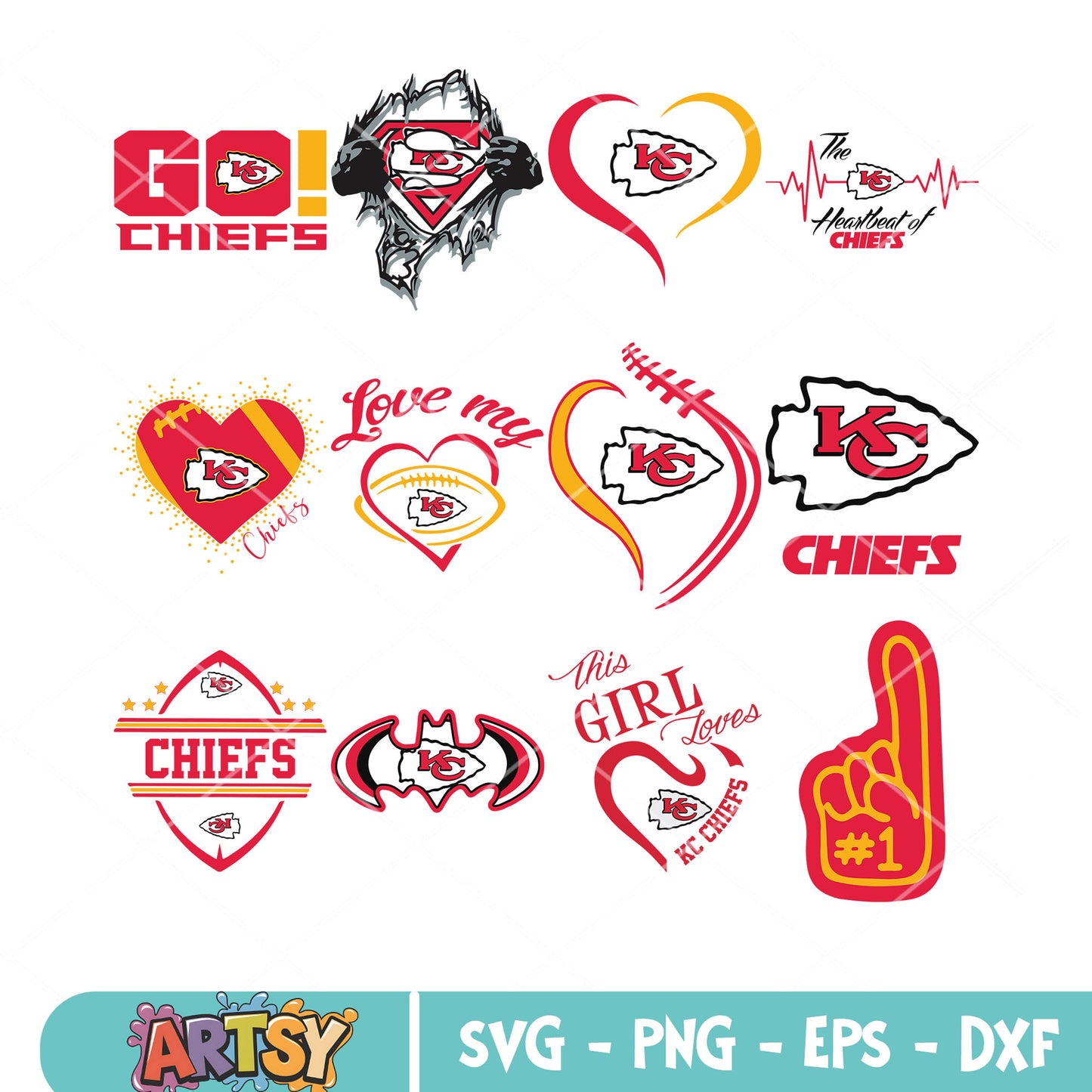 Kansas City Chiefs bundle svg, superman bundle svg, batman bundle svg